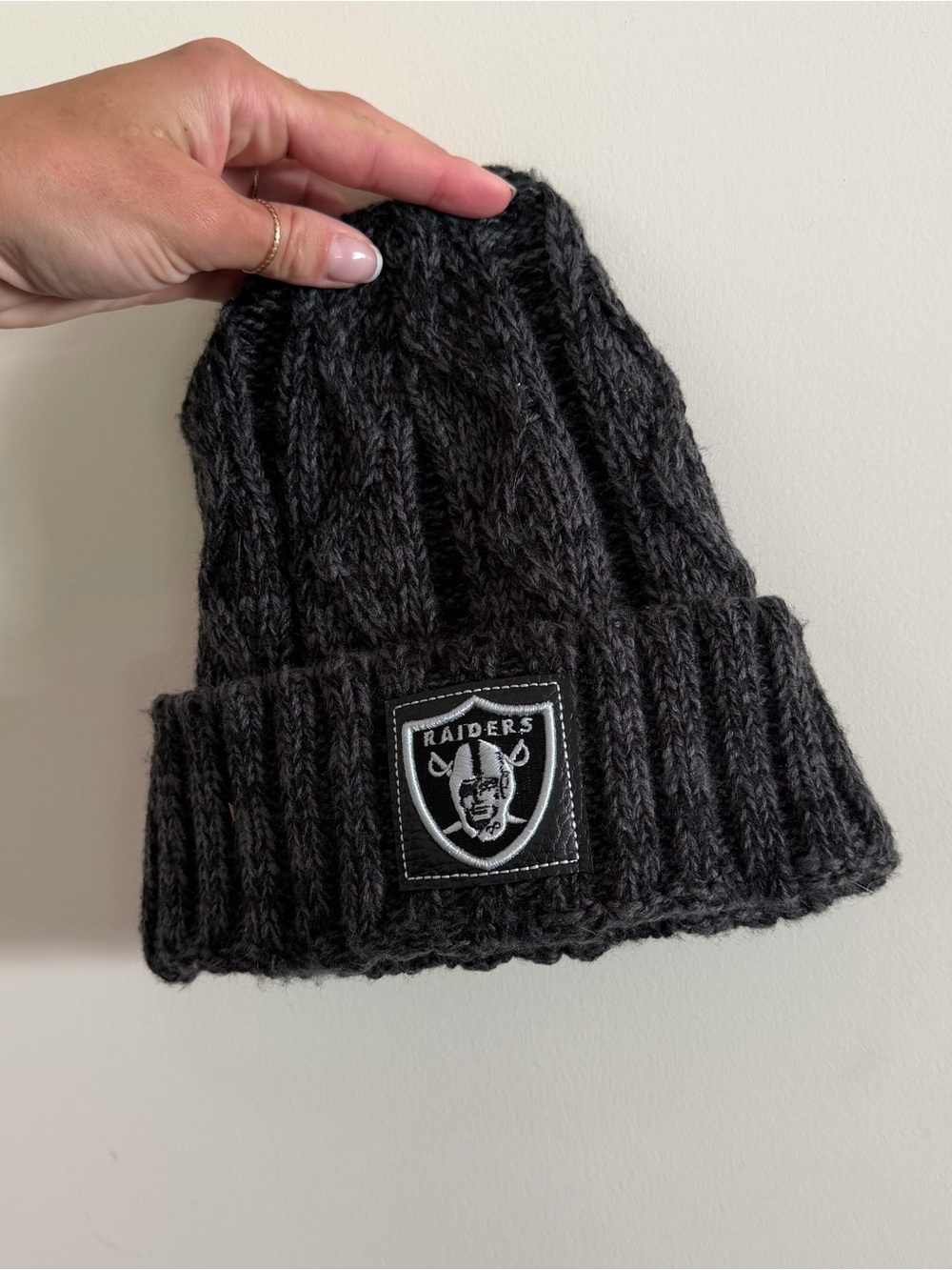 Las Vegas Raiders Black Knit Beanie